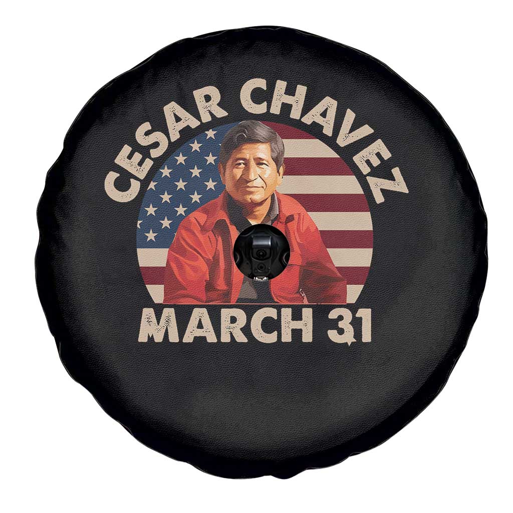 Cesar Chavez Day Spare Tire Cover March Holiday Hispanic Heritage American Flag