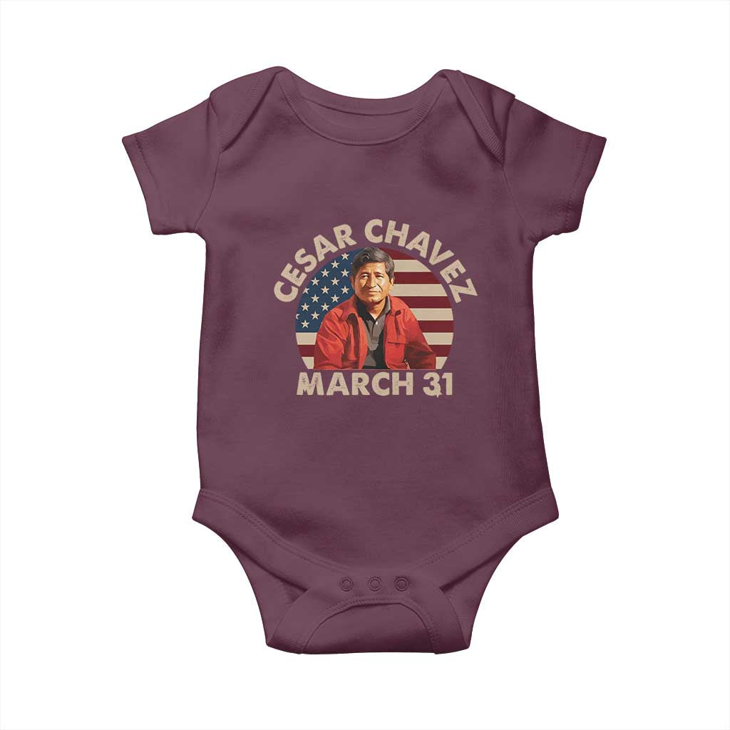 Cesar Chavez Day Baby Onesie March Holiday Hispanic Heritage American Flag