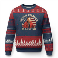 Cesar Chavez Day Ugly Christmas Sweater March Holiday Hispanic Heritage American Flag