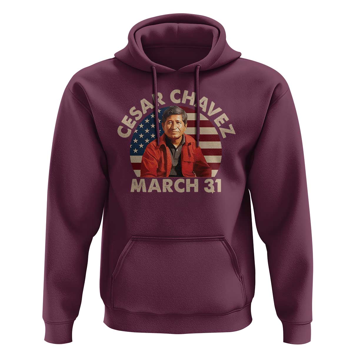 Cesar Chavez Day Hoodie March Holiday Hispanic Heritage American Flag