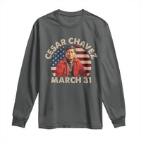Cesar Chavez Day Long Sleeve Shirt March Holiday Hispanic Heritage American Flag
