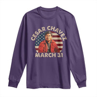 Cesar Chavez Day Long Sleeve Shirt March Holiday Hispanic Heritage American Flag