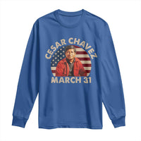 Cesar Chavez Day Long Sleeve Shirt March Holiday Hispanic Heritage American Flag