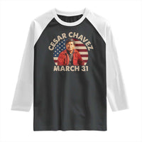 Cesar Chavez Day Raglan Shirt March Holiday Hispanic Heritage American Flag