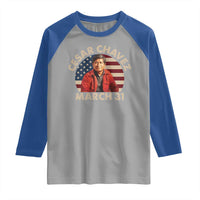 Cesar Chavez Day Raglan Shirt March Holiday Hispanic Heritage American Flag