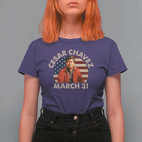 Cesar Chavez Day T Shirt For Women March Holiday Hispanic Heritage American Flag