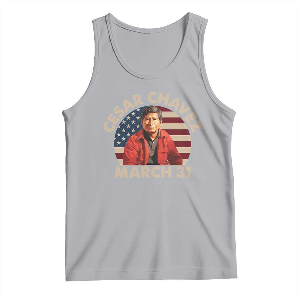Cesar Chavez Day Tank Top March Holiday Hispanic Heritage American Flag