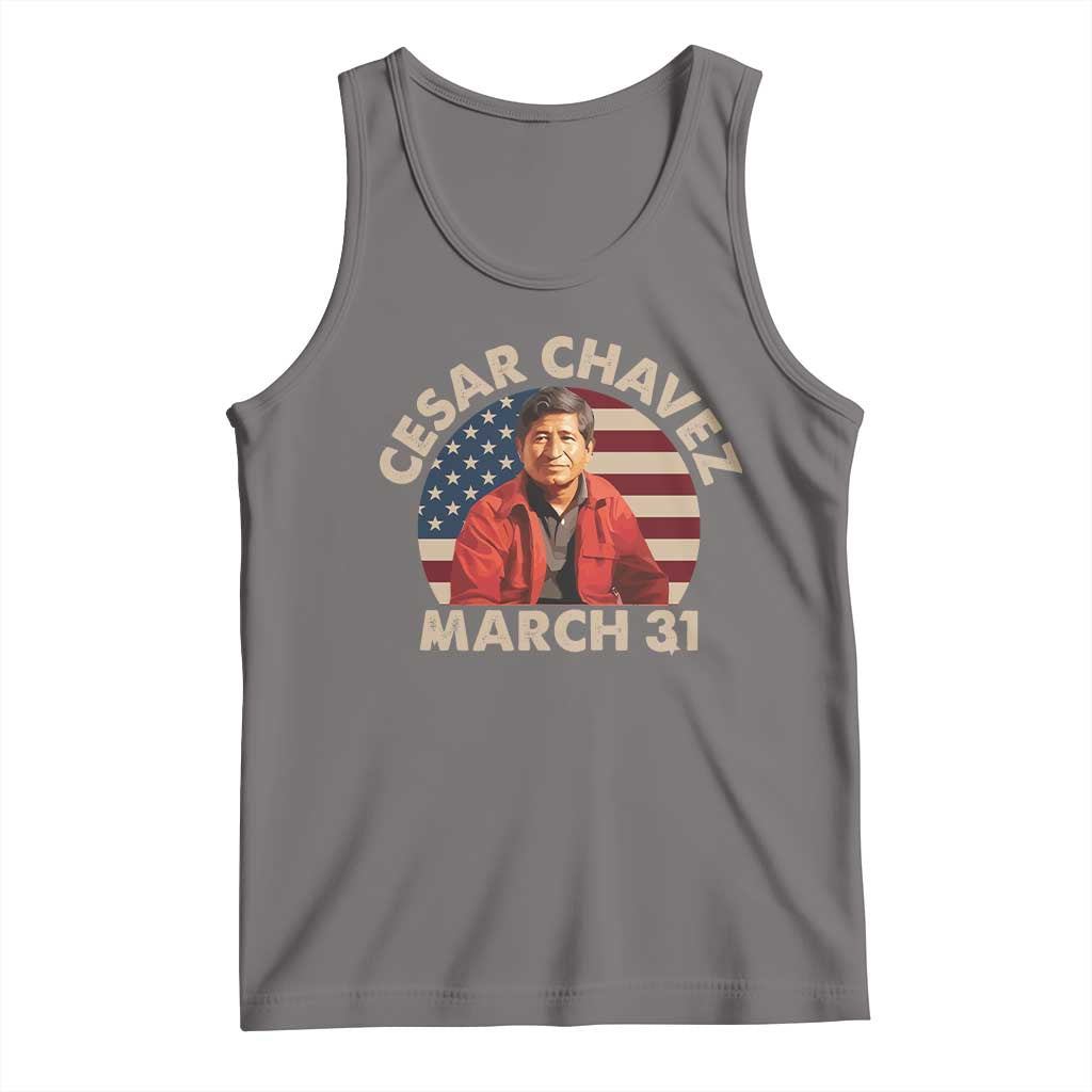Cesar Chavez Day Tank Top March Holiday Hispanic Heritage American Flag