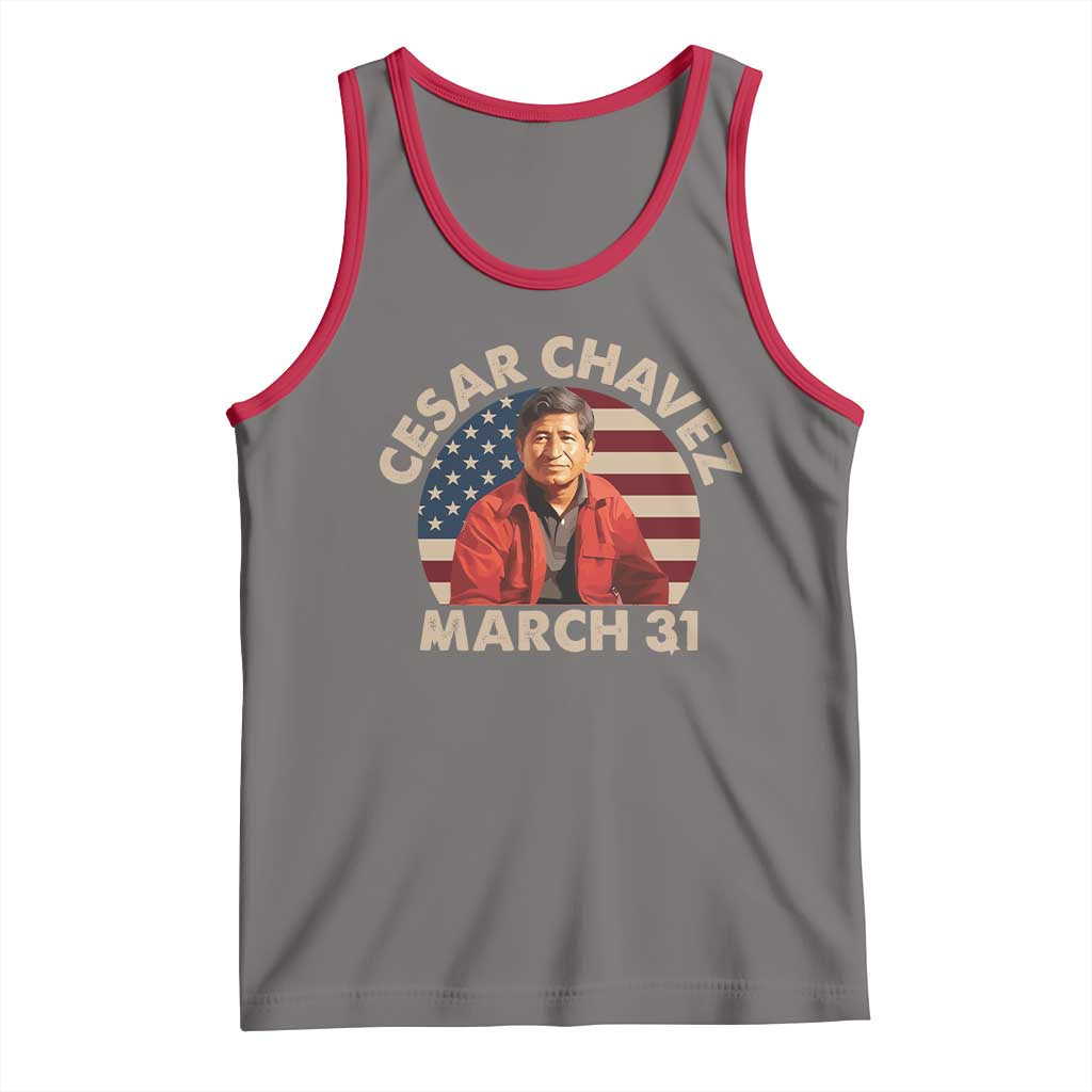 Cesar Chavez Day Tank Top March Holiday Hispanic Heritage American Flag