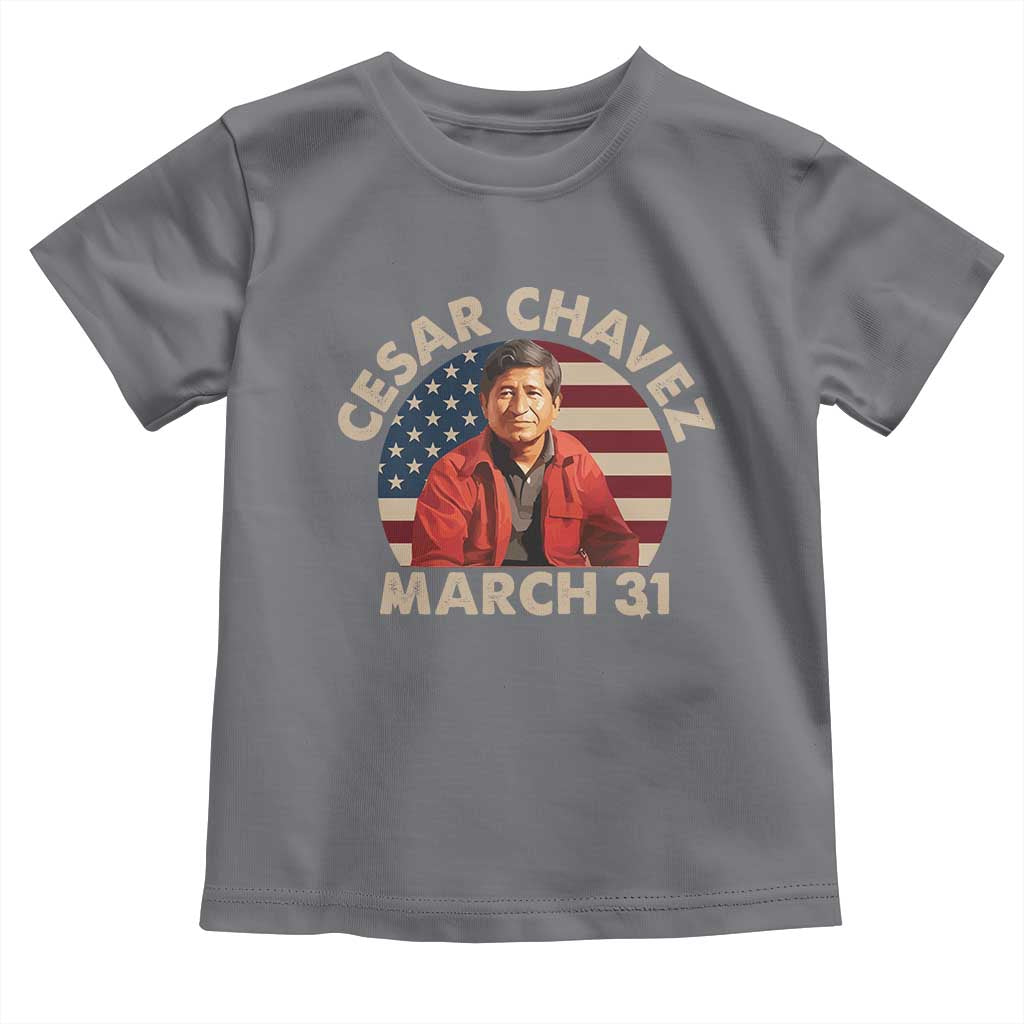 Cesar Chavez Day Toddler T Shirt March Holiday Hispanic Heritage American Flag