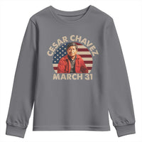 Cesar Chavez Day Youth Sweatshirt March Holiday Hispanic Heritage American Flag