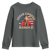 Cesar Chavez Day Youth Sweatshirt March Holiday Hispanic Heritage American Flag