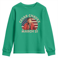 Cesar Chavez Day Youth Sweatshirt March Holiday Hispanic Heritage American Flag
