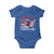 Cesar Chavez Day Baby Onesie March 31 Hand Fist American Flag