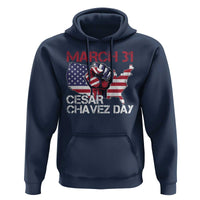 Cesar Chavez Day Hoodie March 31 Hand Fist American Flag