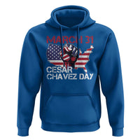 Cesar Chavez Day Hoodie March 31 Hand Fist American Flag
