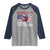 Cesar Chavez Day Raglan Shirt March 31 Hand Fist American Flag