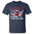 Cesar Chavez Day T Shirt March 31 Hand Fist American Flag