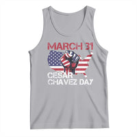 Cesar Chavez Day Tank Top March 31 Hand Fist American Flag