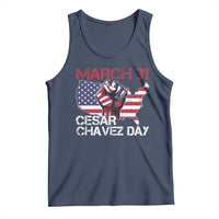 Cesar Chavez Day Tank Top March 31 Hand Fist American Flag