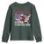 Cesar Chavez Day Youth Sweatshirt March 31 Hand Fist American Flag