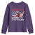 Cesar Chavez Day Youth Sweatshirt March 31 Hand Fist American Flag