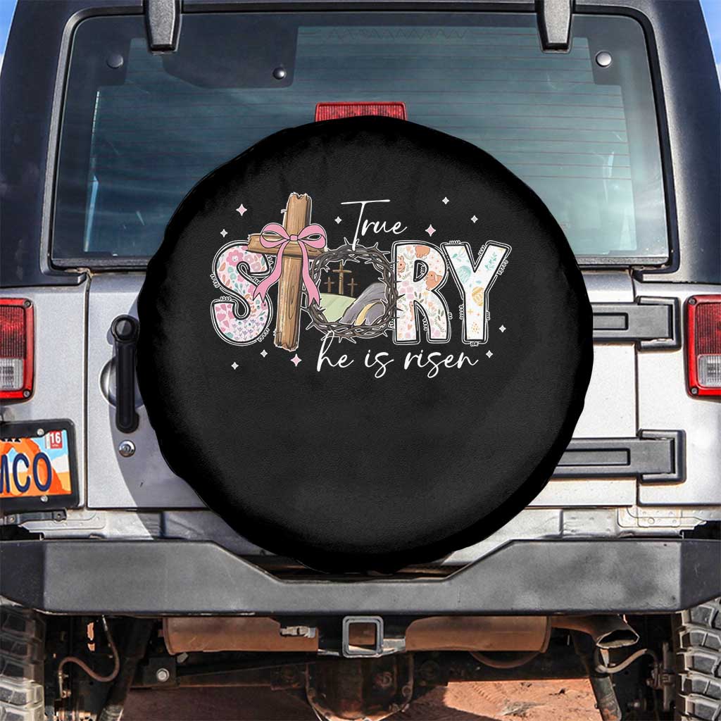 True Story He Is Risen Spare Tire Cover Christian Easter Day Religious Bible Verse