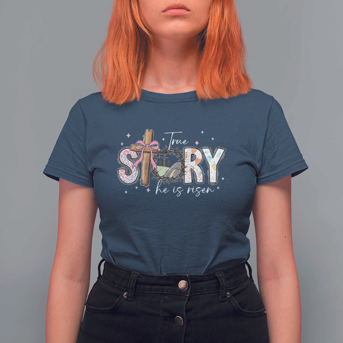 True Story He Is Risen T Shirt For Women Christian Easter Day Religious Bible Verse