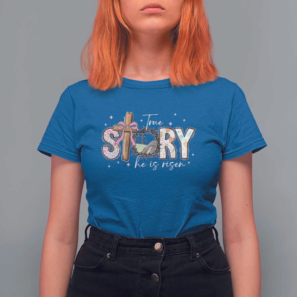 True Story He Is Risen T Shirt For Women Christian Easter Day Religious Bible Verse