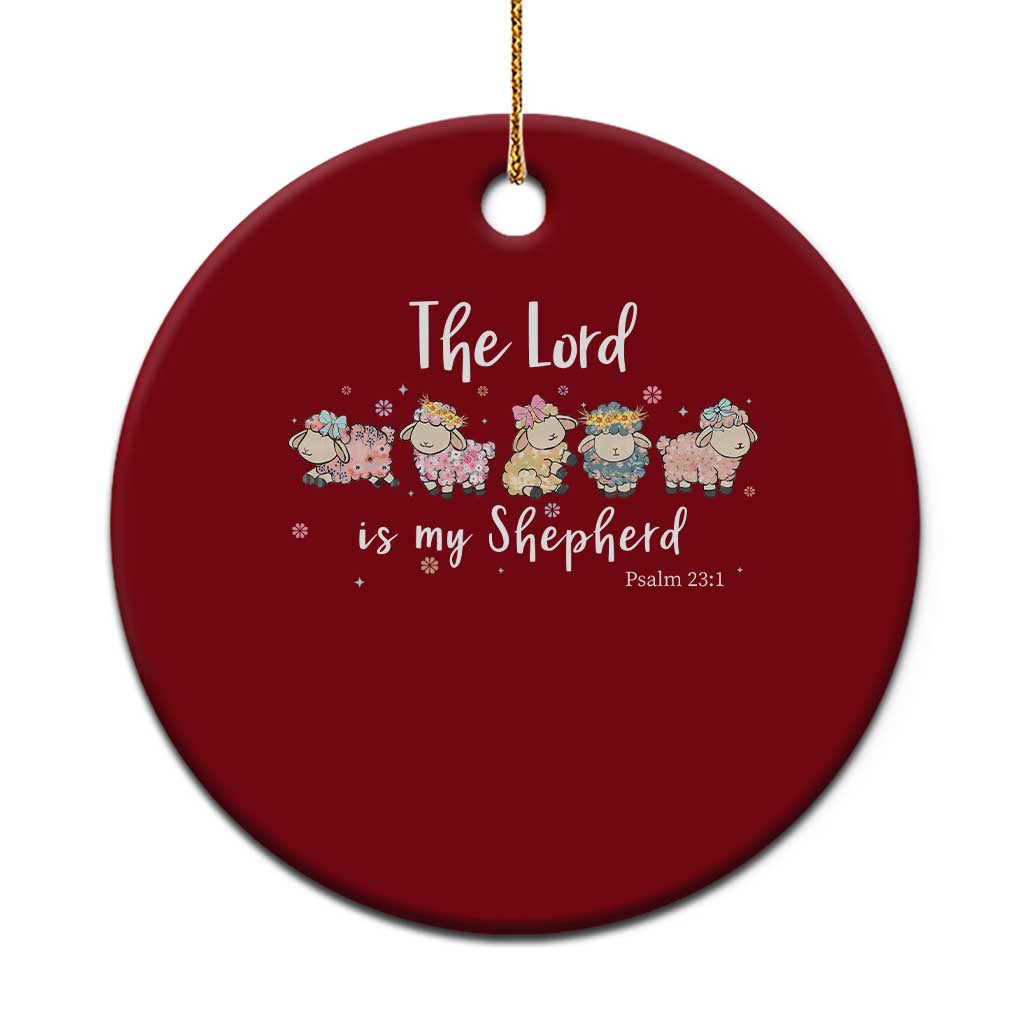 The Lord Is My Shepherd Ceramic Ornament Christian Easter Day Religious Sheep - Wonder Print Shop