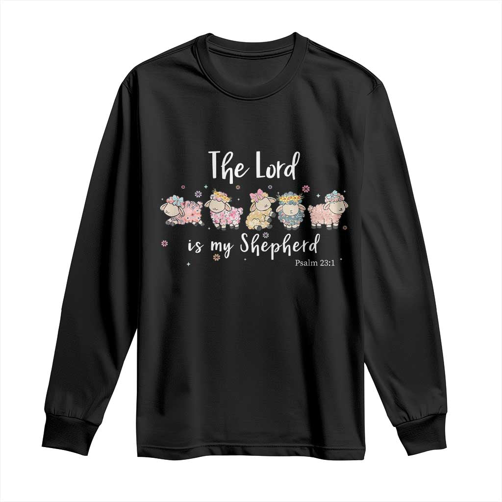 The Lord Is My Shepherd Long Sleeve Shirt Christian Easter Day Religious Sheep
