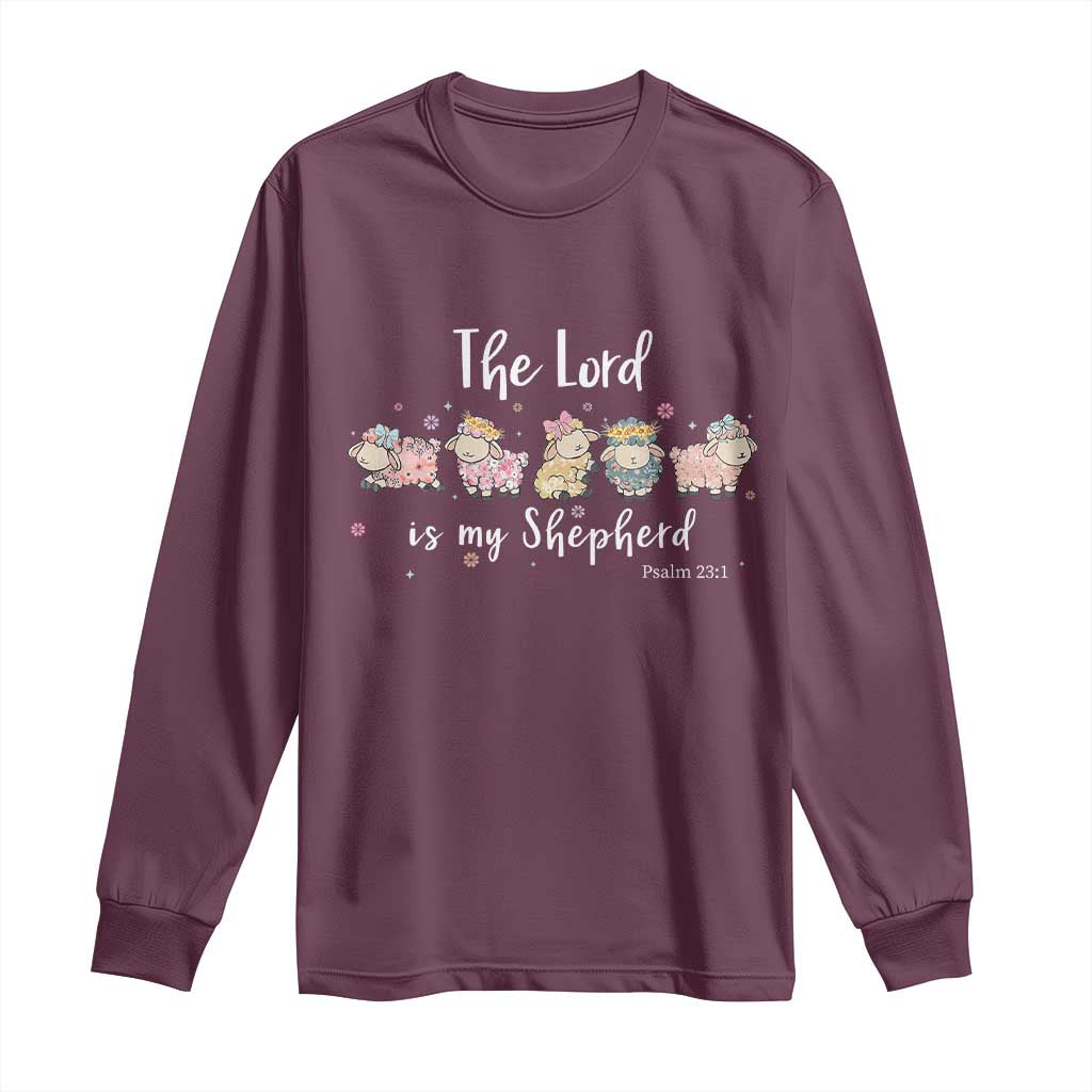 The Lord Is My Shepherd Long Sleeve Shirt Christian Easter Day Religious Sheep