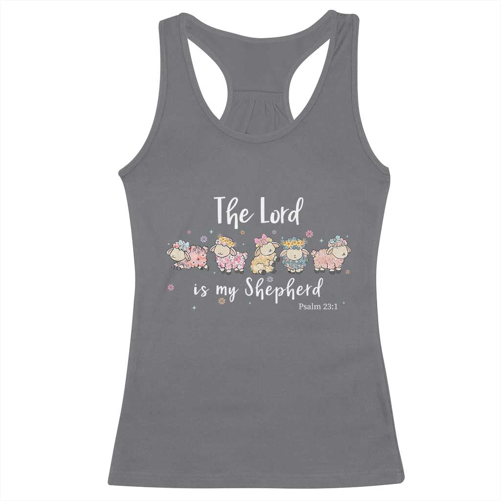 The Lord Is My Shepherd Racerback Tank Top Christian Easter Day Religious Sheep