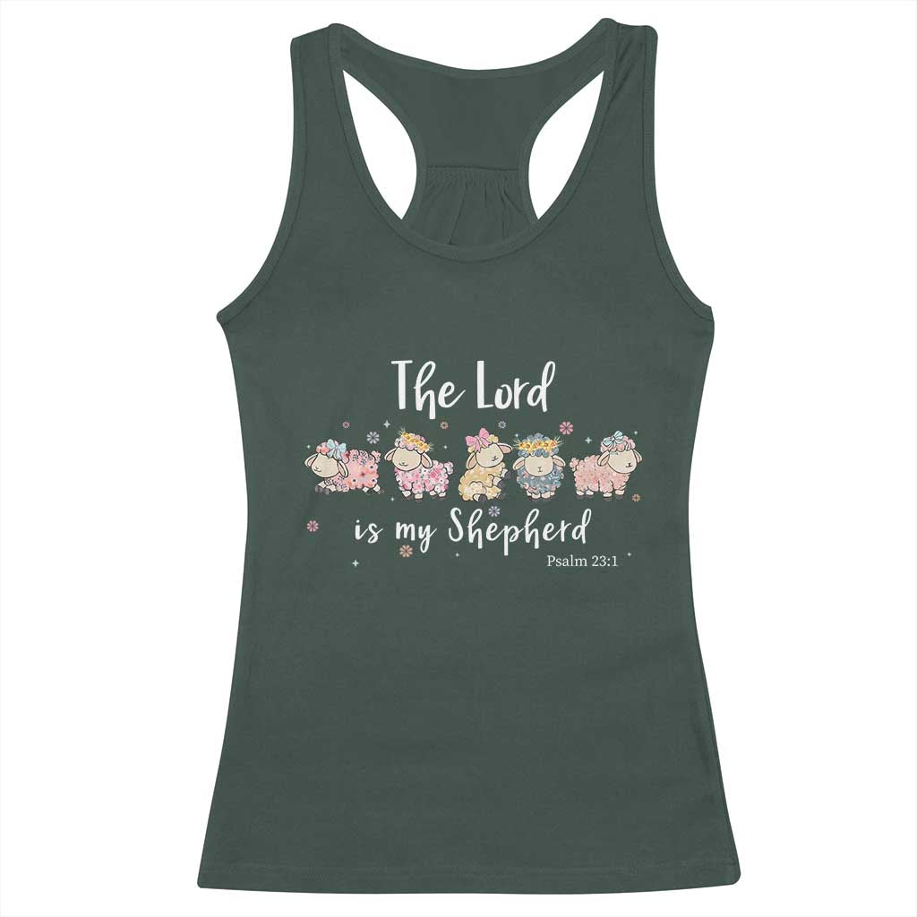 The Lord Is My Shepherd Racerback Tank Top Christian Easter Day Religious Sheep