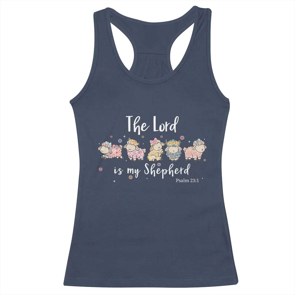 The Lord Is My Shepherd Racerback Tank Top Christian Easter Day Religious Sheep