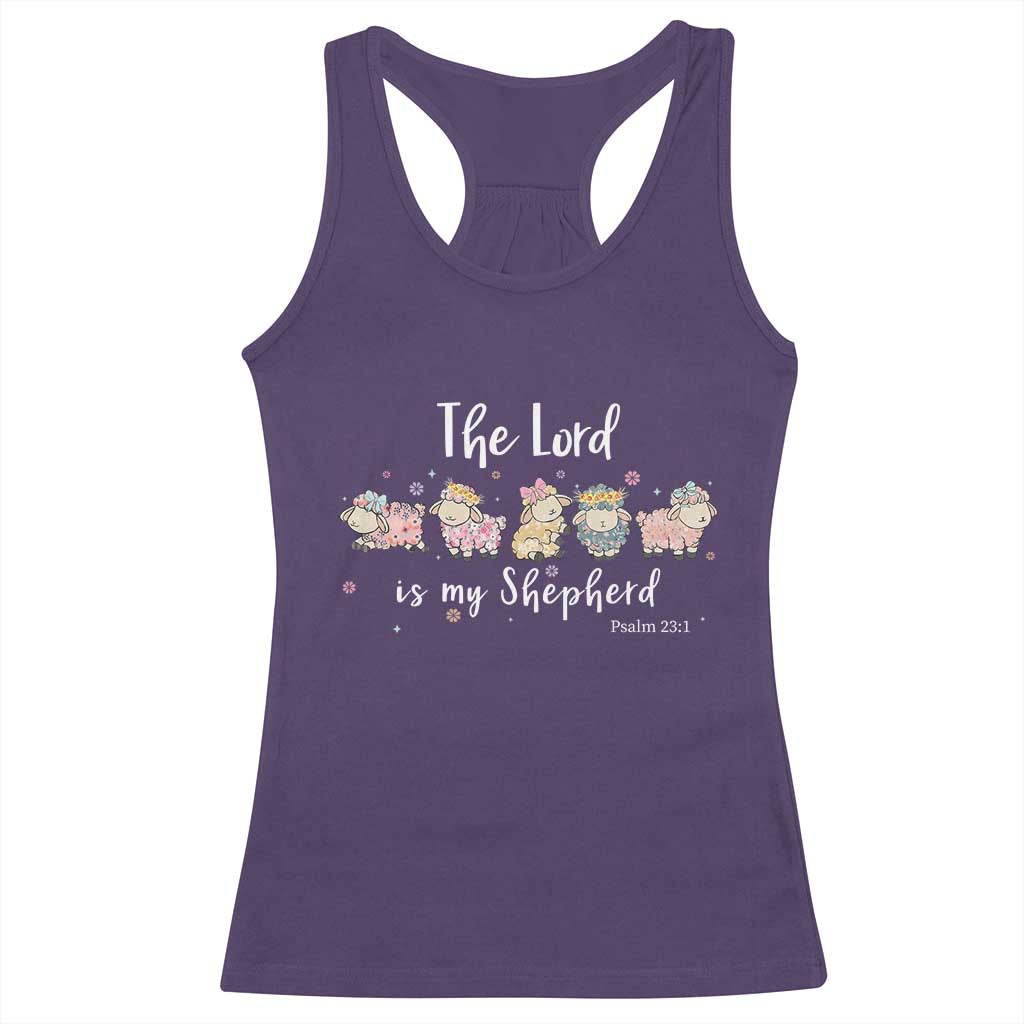 The Lord Is My Shepherd Racerback Tank Top Christian Easter Day Religious Sheep