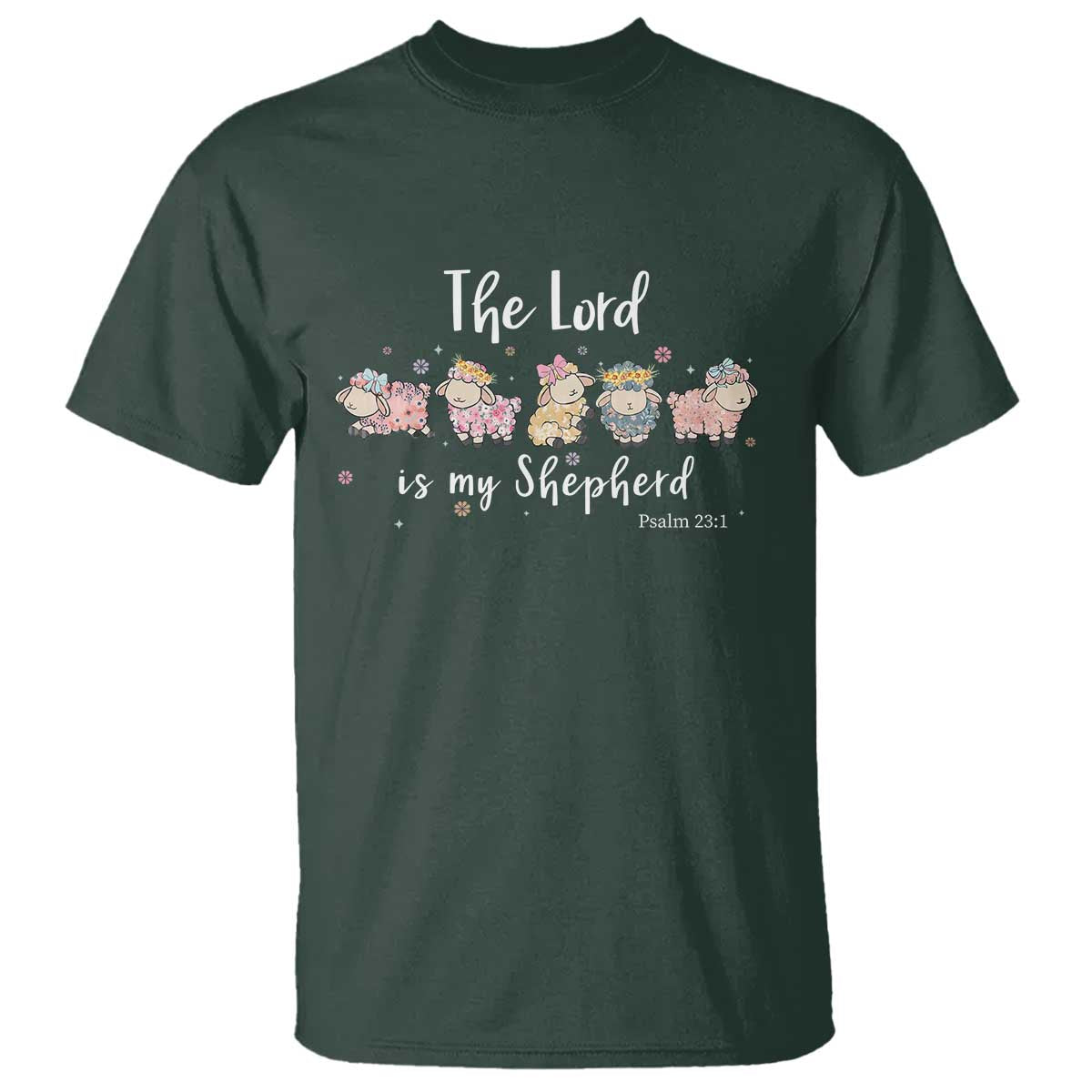 The Lord Is My Shepherd T Shirt Christian Easter Day Religious Sheep