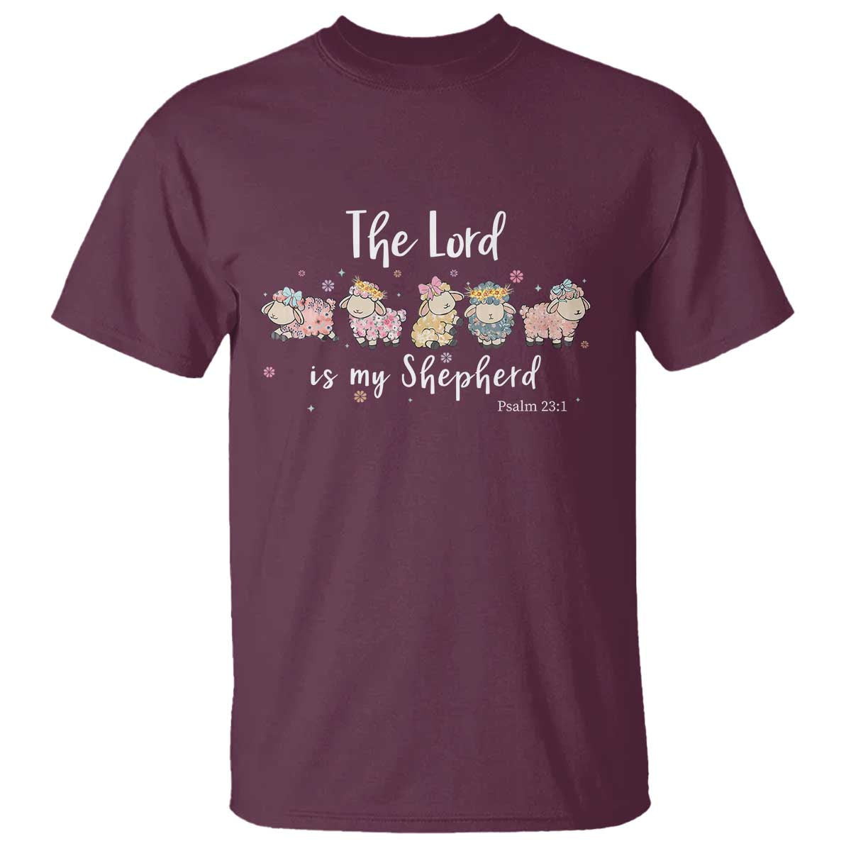 The Lord Is My Shepherd T Shirt Christian Easter Day Religious Sheep