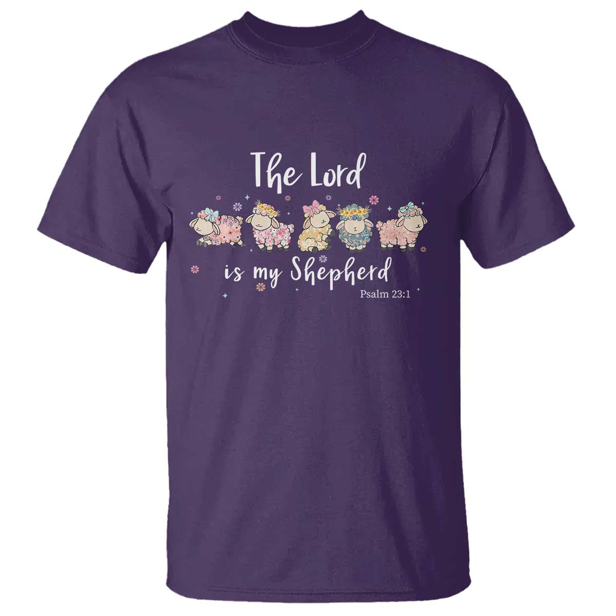 The Lord Is My Shepherd T Shirt Christian Easter Day Religious Sheep
