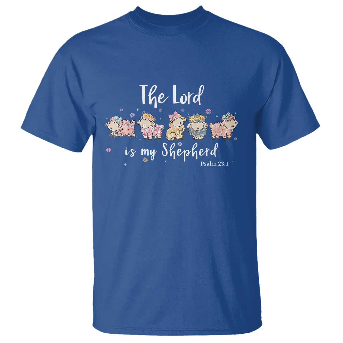 The Lord Is My Shepherd T Shirt Christian Easter Day Religious Sheep