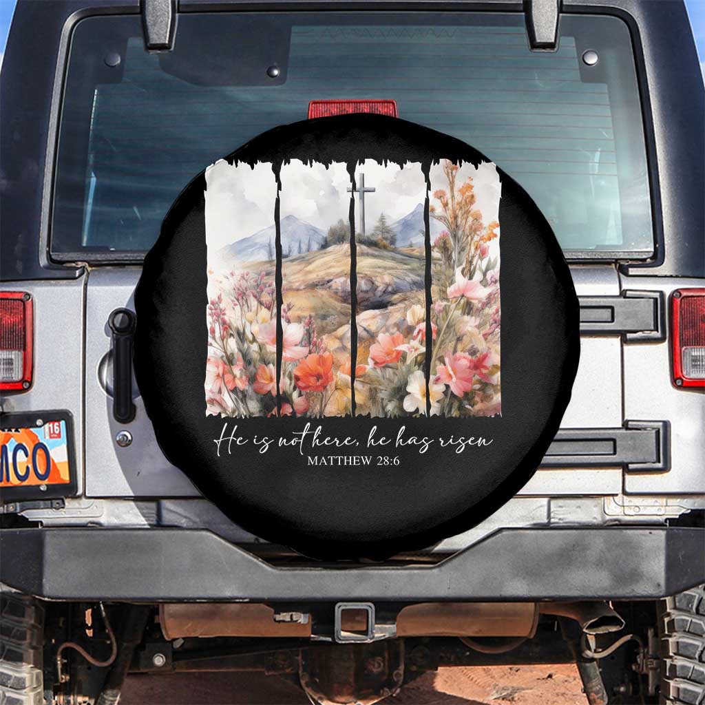 He Is Not Here He Has Risen Spare Tire Cover Christian Easter Religious Bible Verse
