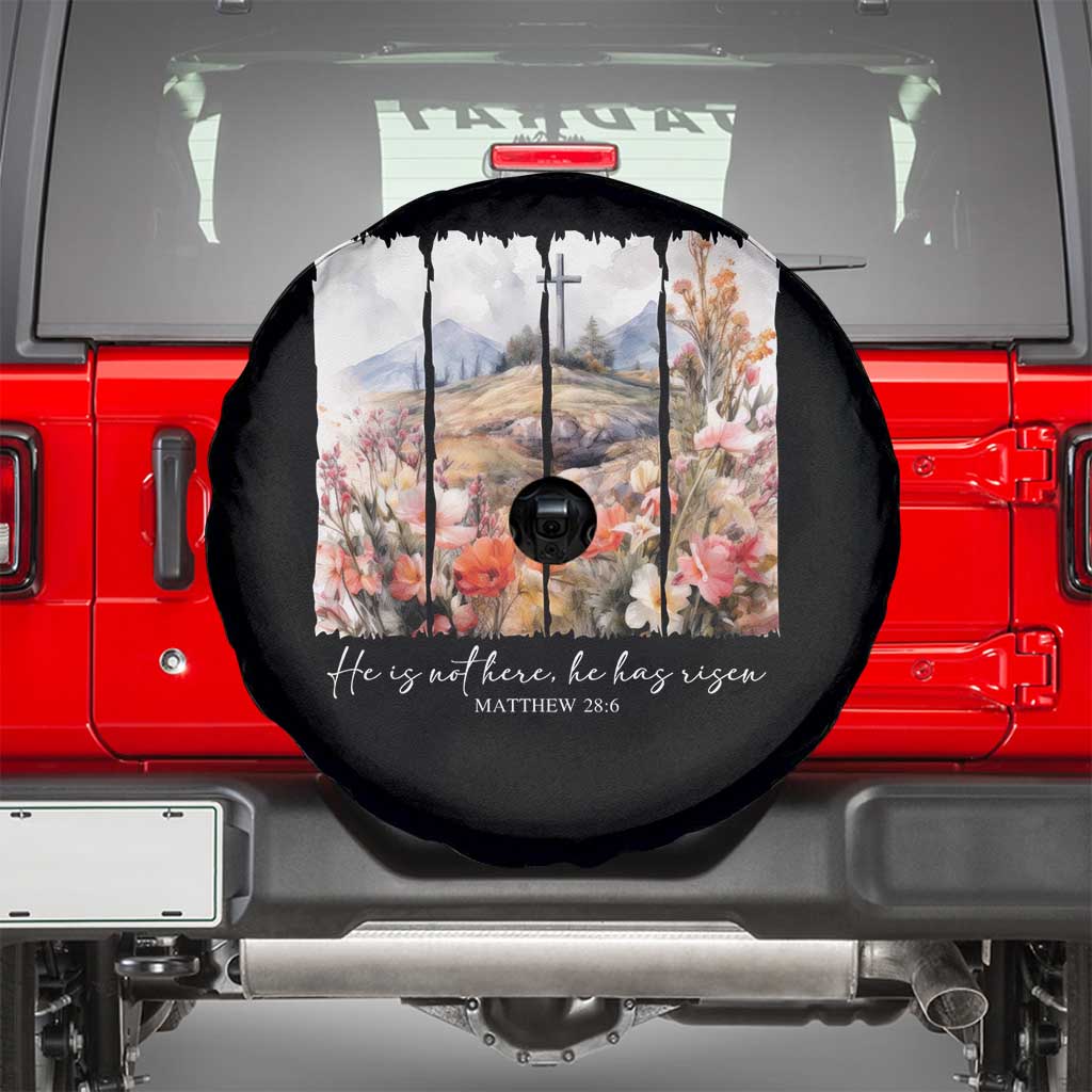 He Is Not Here He Has Risen Spare Tire Cover Christian Easter Religious Bible Verse