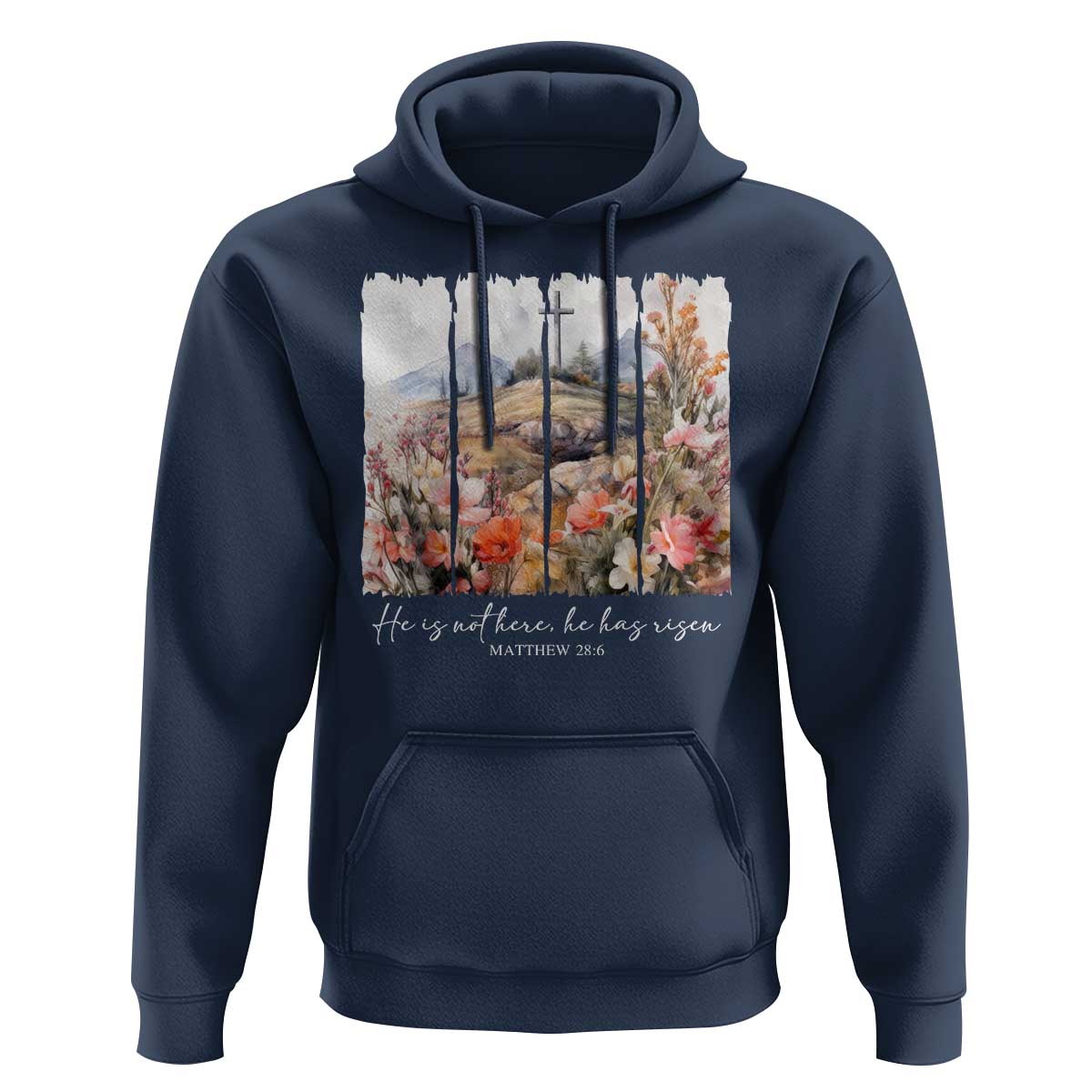 He Is Not Here He Has Risen Hoodie Christian Easter Religious Bible Verse