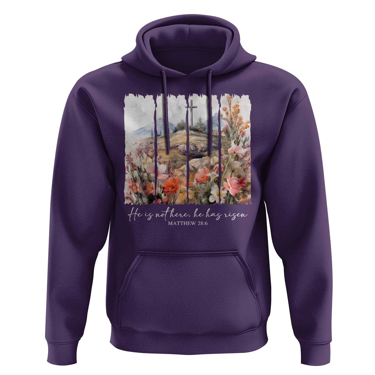 He Is Not Here He Has Risen Hoodie Christian Easter Religious Bible Verse