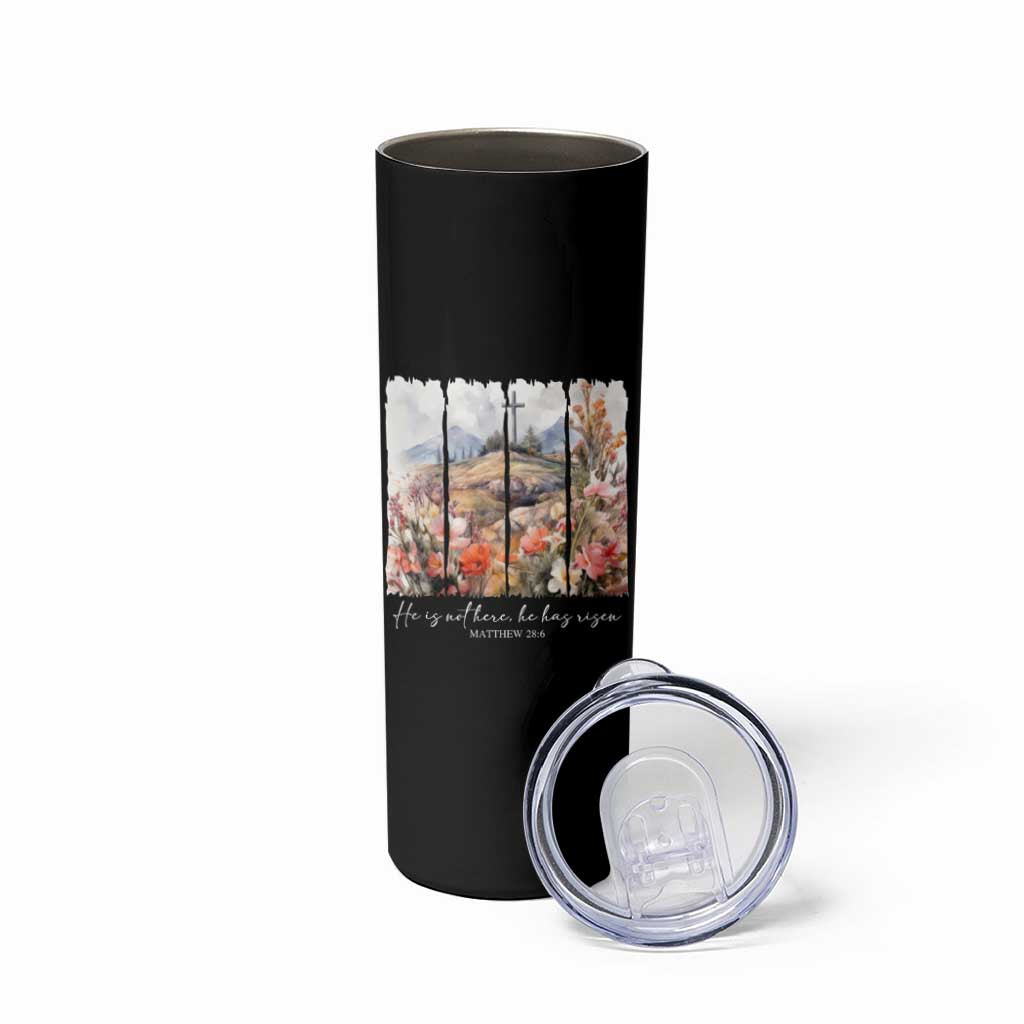 He Is Not Here He Has Risen Skinny Tumbler Christian Easter Religious Bible Verse