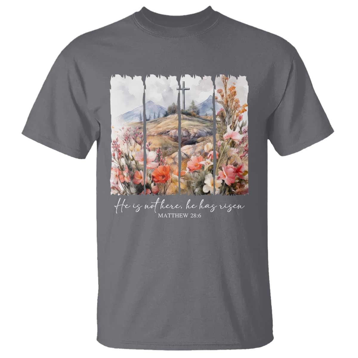 He Is Not Here He Has Risen T Shirt Christian Easter Religious Bible Verse