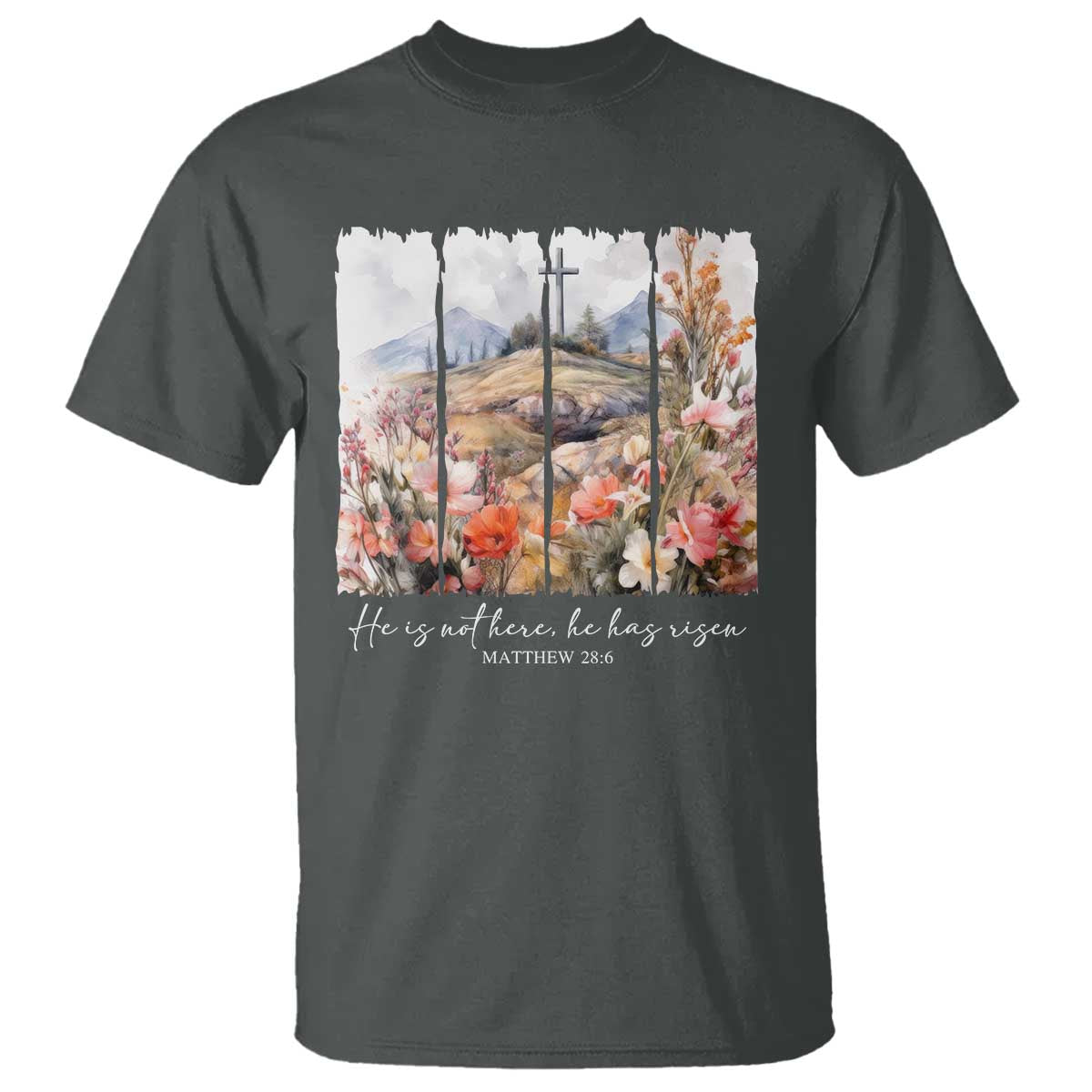 He Is Not Here He Has Risen T Shirt Christian Easter Religious Bible Verse