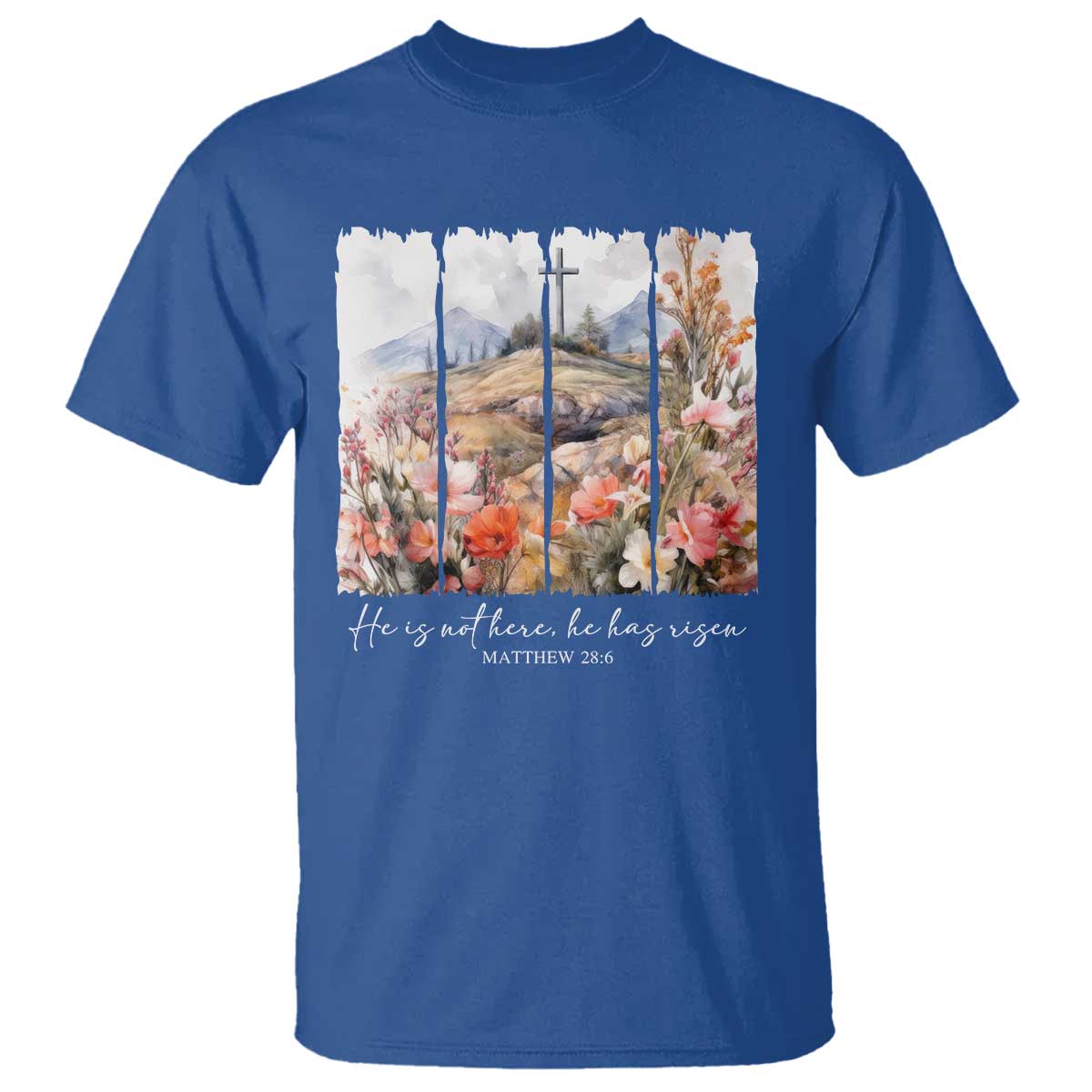 He Is Not Here He Has Risen T Shirt Christian Easter Religious Bible Verse