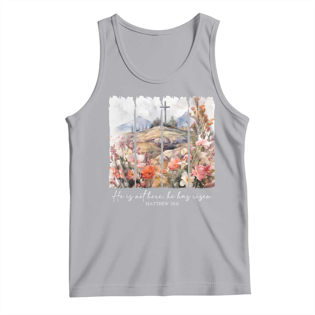 He Is Not Here He Has Risen Tank Top Christian Easter Religious Bible Verse