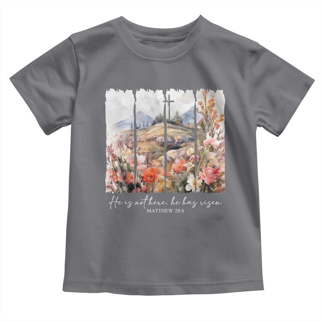 He Is Not Here He Has Risen Toddler T Shirt Christian Easter Religious Bible Verse